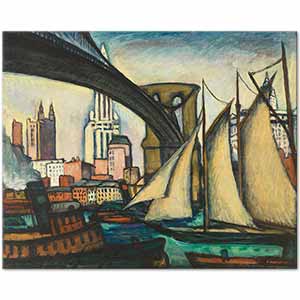 Samuel Halpert Brooklyn Köprüsü New York