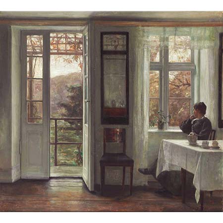 Carl Vilhelm Holsoe Sanatçının Eşi Pencere Kenarında