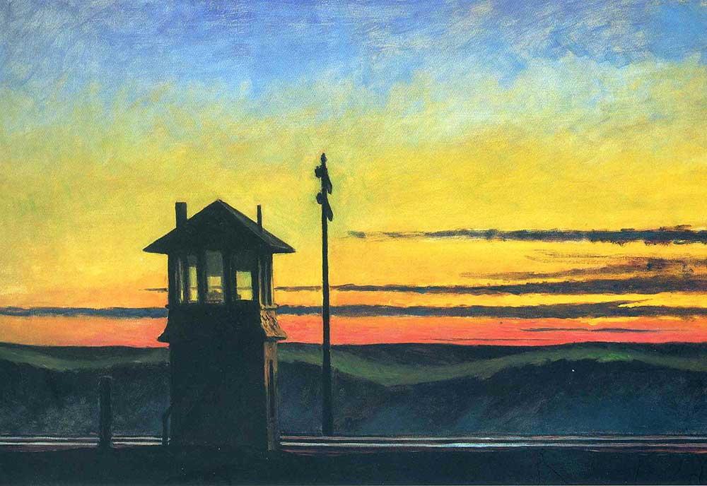 Edward Hopper Demiryolunda Gün Batımı