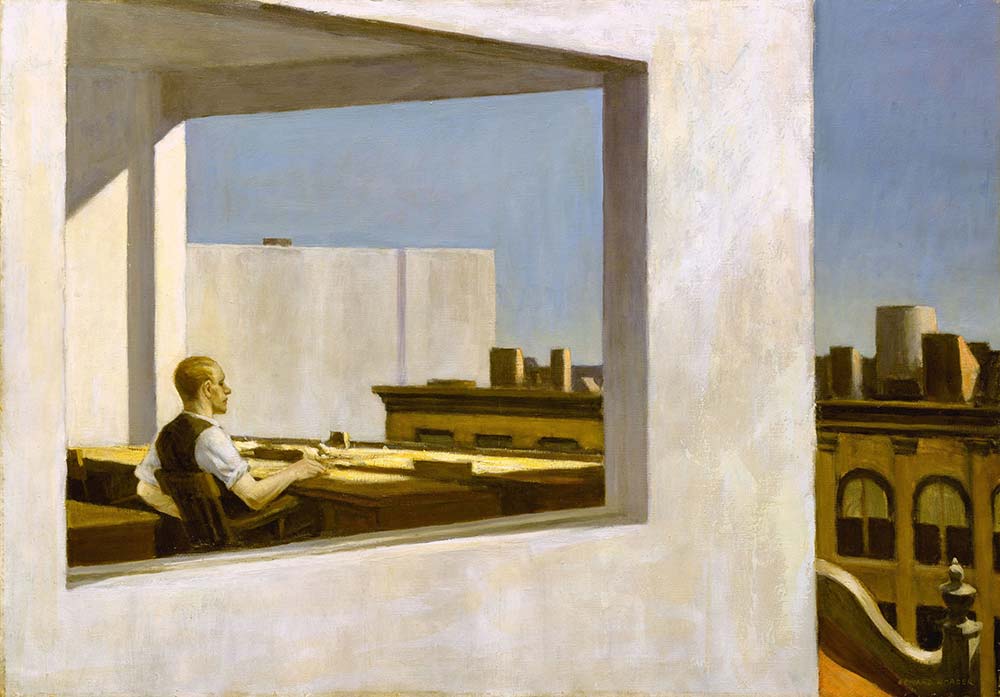 Edward Hopper Küçük Şehirde Ofis