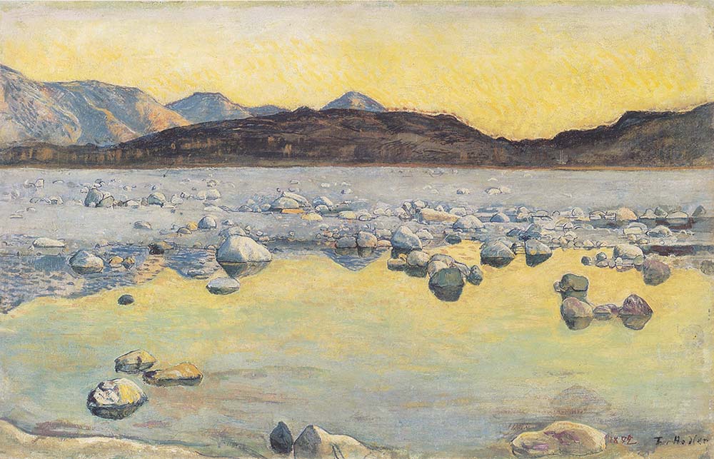 Ferdinand Hodler Gündoğumu öncesi Maggia Deltası