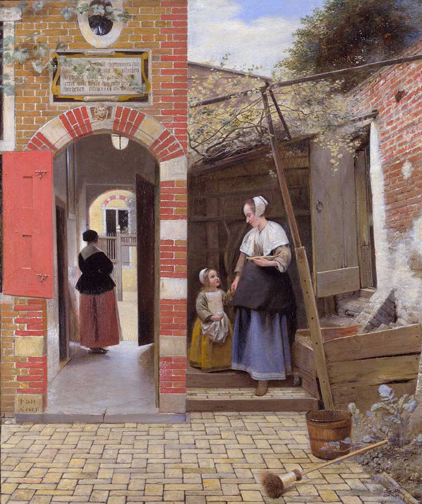 Pieter de Hooch Delft'te Bir Evin Avlusu