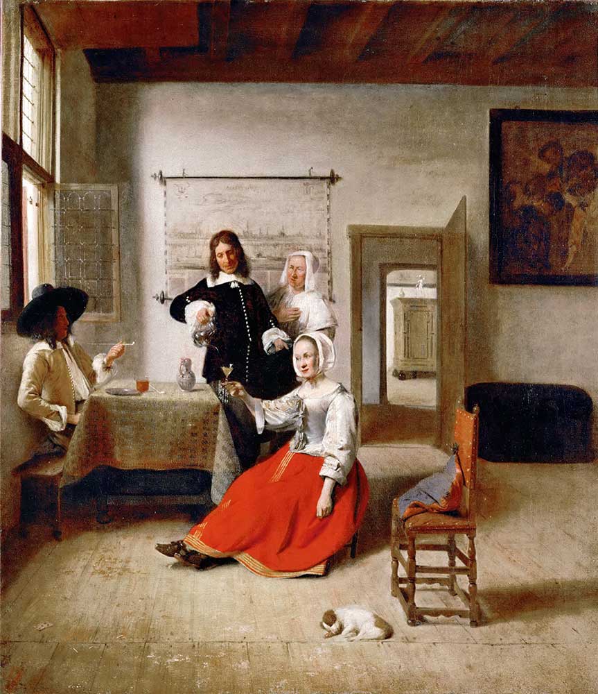 Pieter de Hooch Evde İçki İçenler