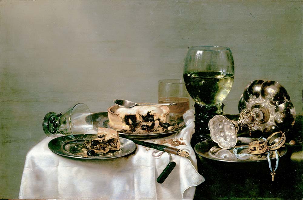 Willem Claesz Heda Böğürtlenli Çörek İle Kahvaltı