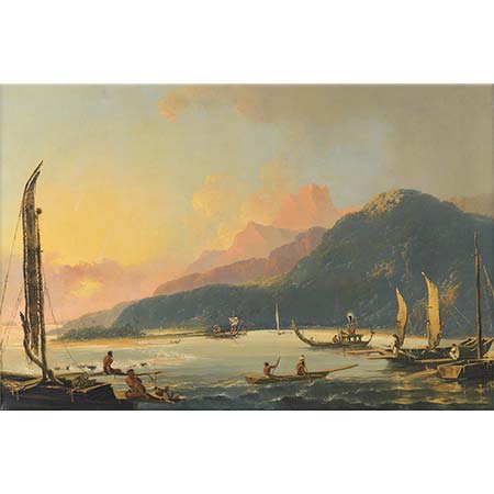 William Hodges Tahiti Savaş Tekneleri Matavai'de