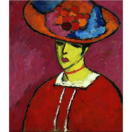 Alexej von Jawlensky Schokko Geniş Kenarlı Şapkası İle