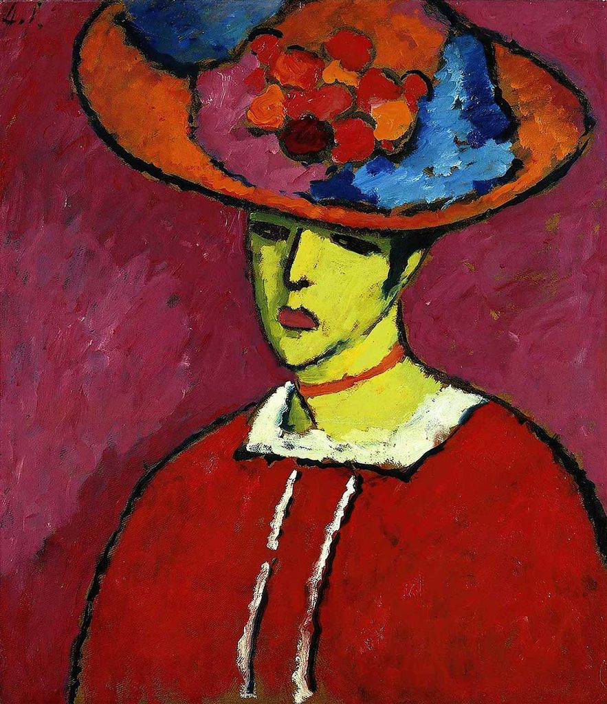 Alexej von Jawlensky Schokko Geniş Kenarlı Şapkası İle