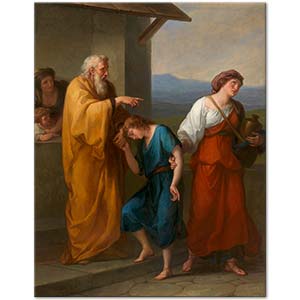 Angelica Kauffman İbrahim Hacer ve İsmail'i Çöle Gönderirken