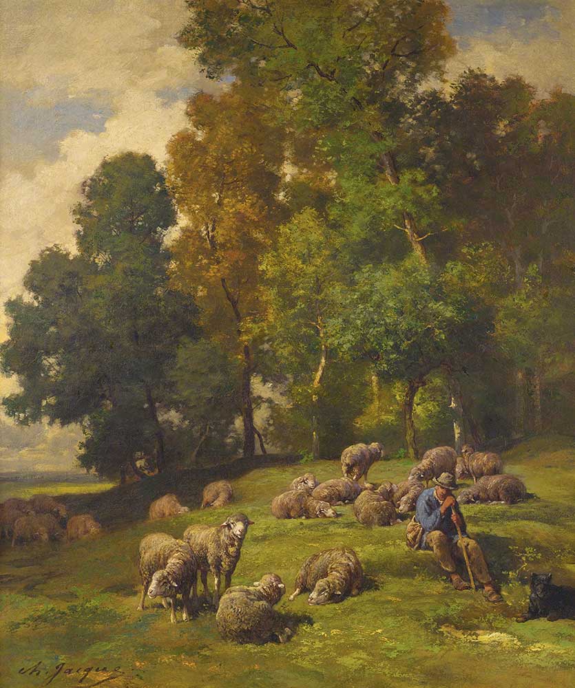 Charles Emile Jacque Çoban ve Sürüsü
