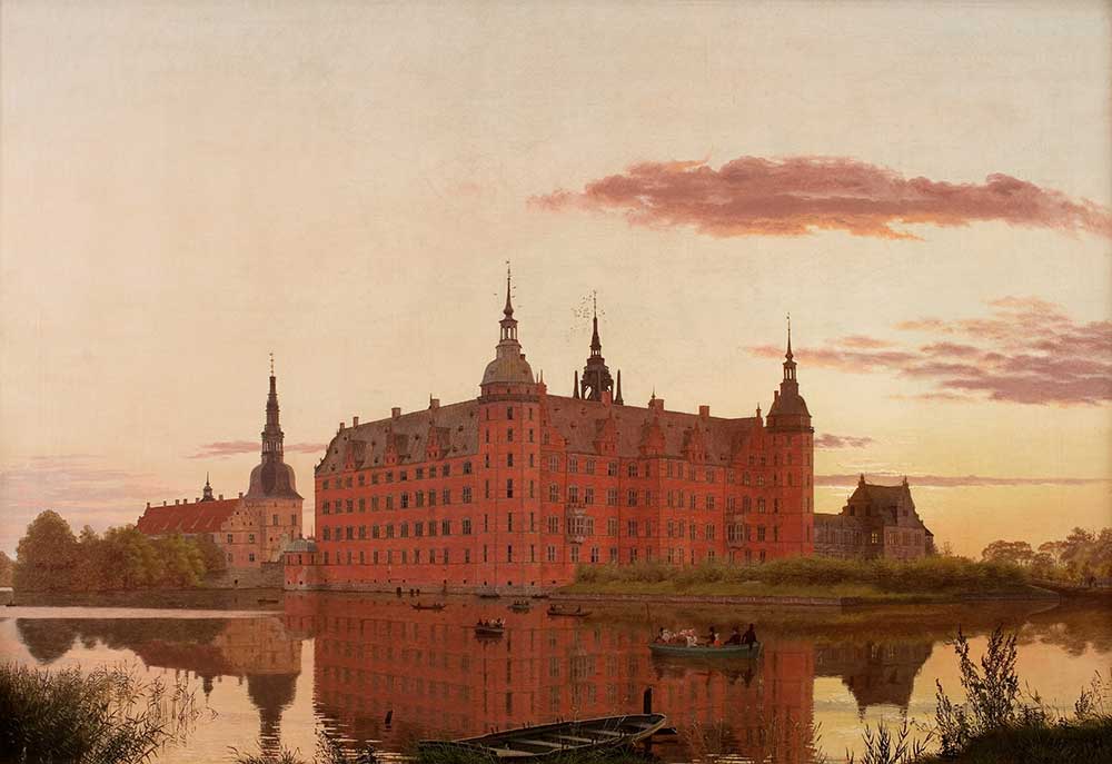 Christen Købke Akşam Işığında Frederiksborg Şatosu