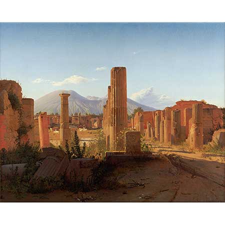 Christen Købke Pompei Harabeleri ve Vezüv