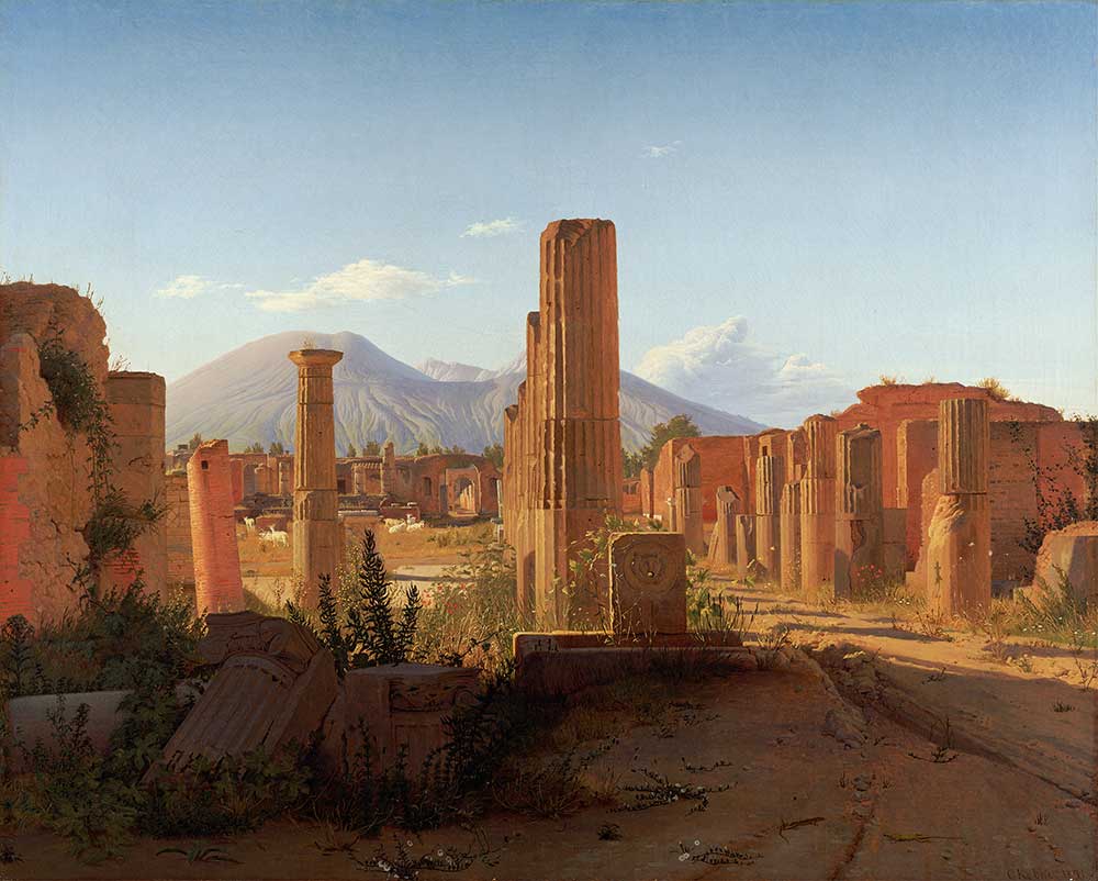 Christen Købke Pompei Harabeleri ve Vezüv