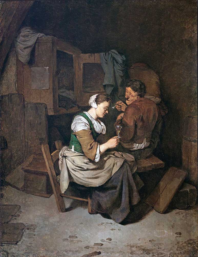 Cornelis Bega Şarap Kadehi ile Kadın