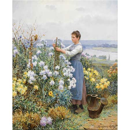 Daniel Ridgway Knight Krizantemler