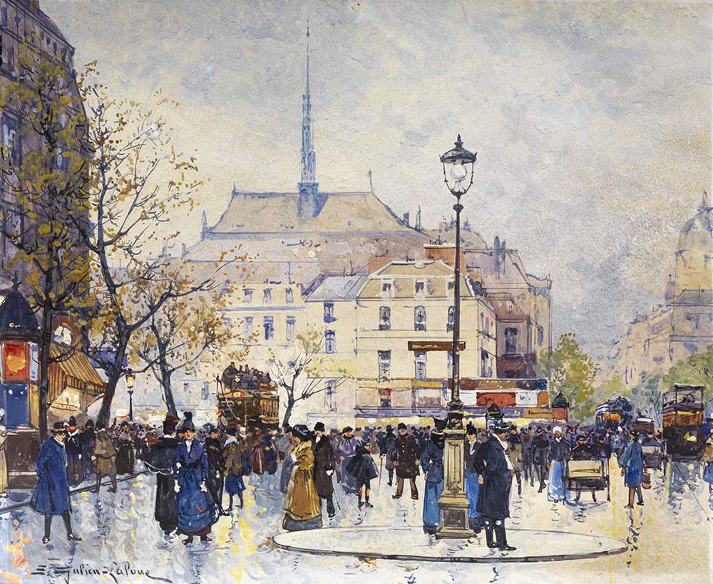 Eugene Galien Laloue Paris Caddeleri