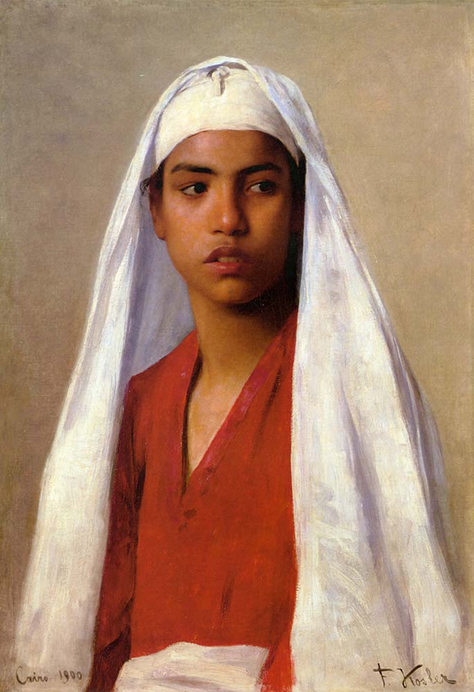 Franz Xaver Kosler Mısırlı Genç Kız Portresi
