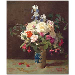 George Cochran Lambdin Vazoda Çiçekler