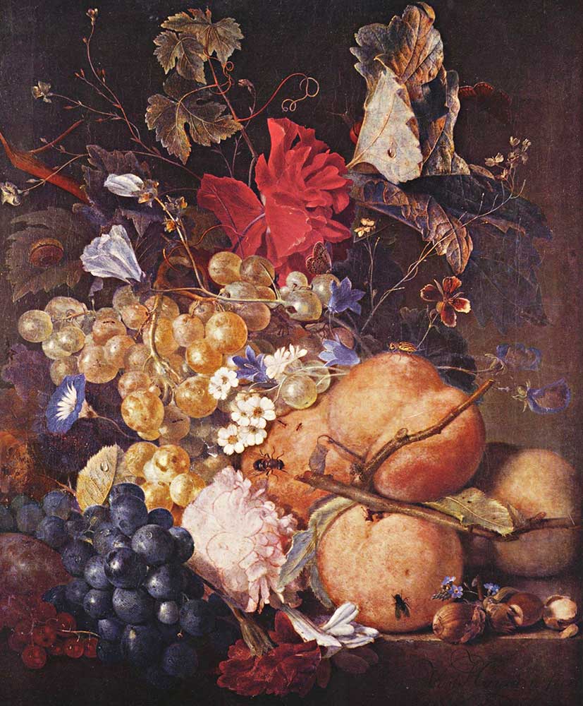Jan van Huysum Çiçekler ve Meyveler