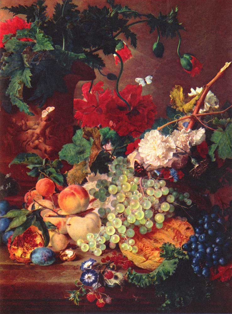 Jan van Huysum Meyve ve Çiçekler