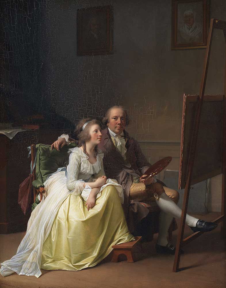 Jens Juel Eşi ile Birlikte Kendi Portresi