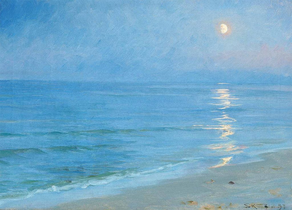 Peder Severin Krøyer Ay Işığı Skagen Sahili