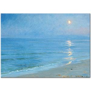 Peder Severin Krøyer Ay Işığı Skagen Sahili