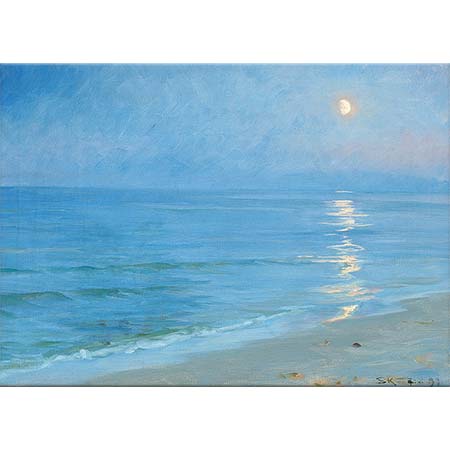 Peder Severin Krøyer Ay Işığı Skagen Sahili