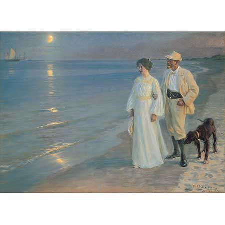 Peder Severin Krøyer Skagen Sahilinde Yaz Akşamı