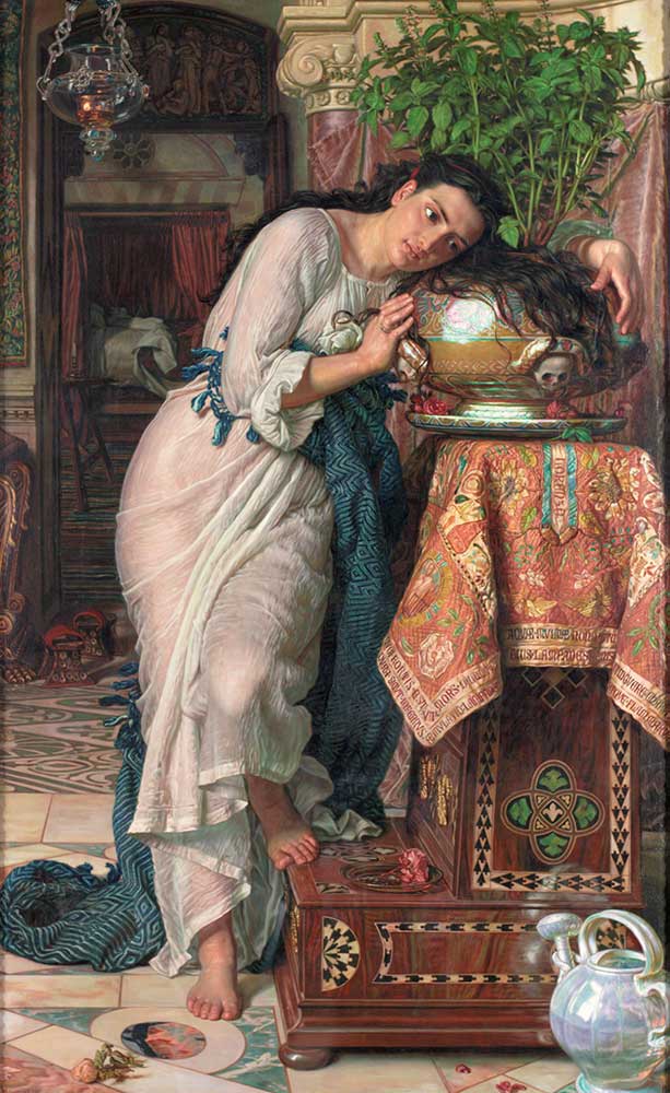 William Holman Hunt Isabella ve Fesleğen Saksısı