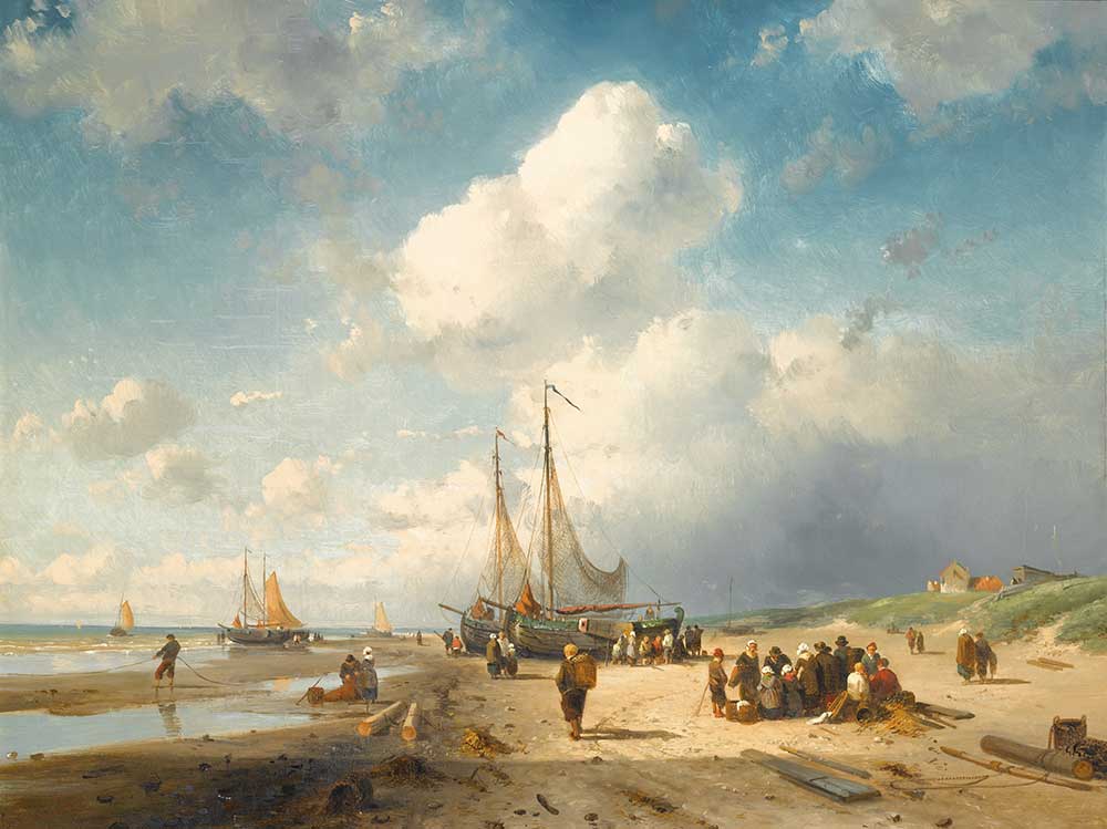Charles Henri Joseph Leickert Sahilde Balıkçılar