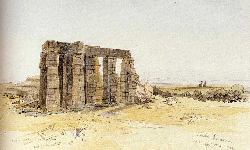 Edward Lear Ramses Anıtı Teb