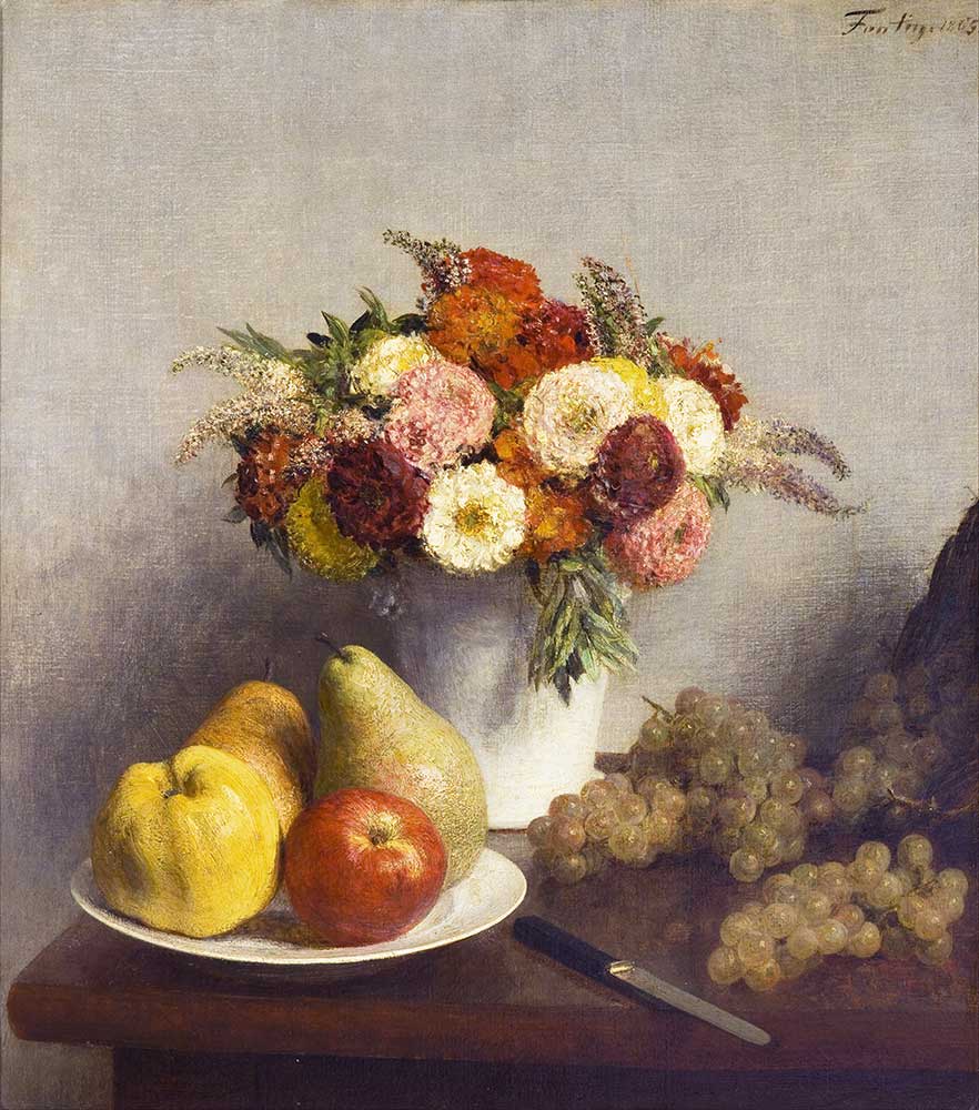 Henri Fantin Latour Çiçek Demeti ve Meyveler