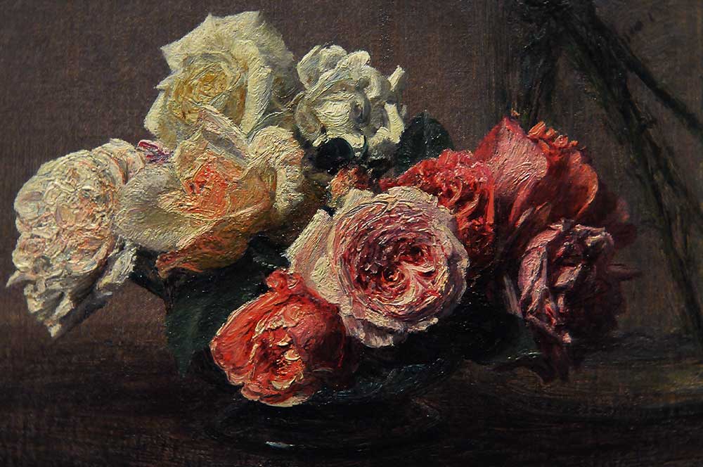 Henri Fantin Latour Pembe ve Beyaz Güller