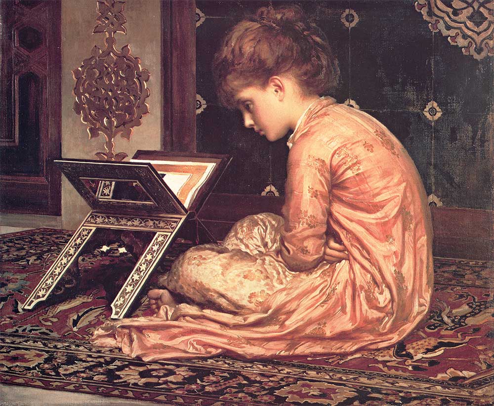 Lord Frederic Leighton Kitap Okuyan Kız