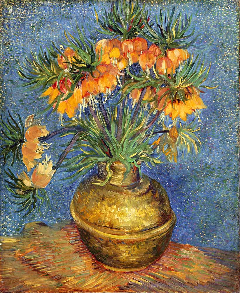 Vincent van Gogh Bronz Vazoda Çiçekler