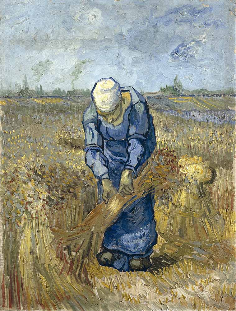 Vincent van Gogh Çiftçi Kadın Ekinleri Bağlarken