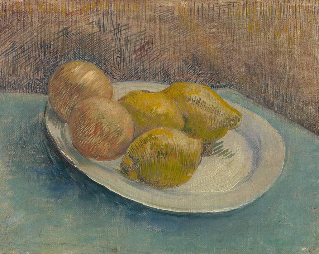 Vincent van Gogh Tabakta Limonlar ile Natürmort