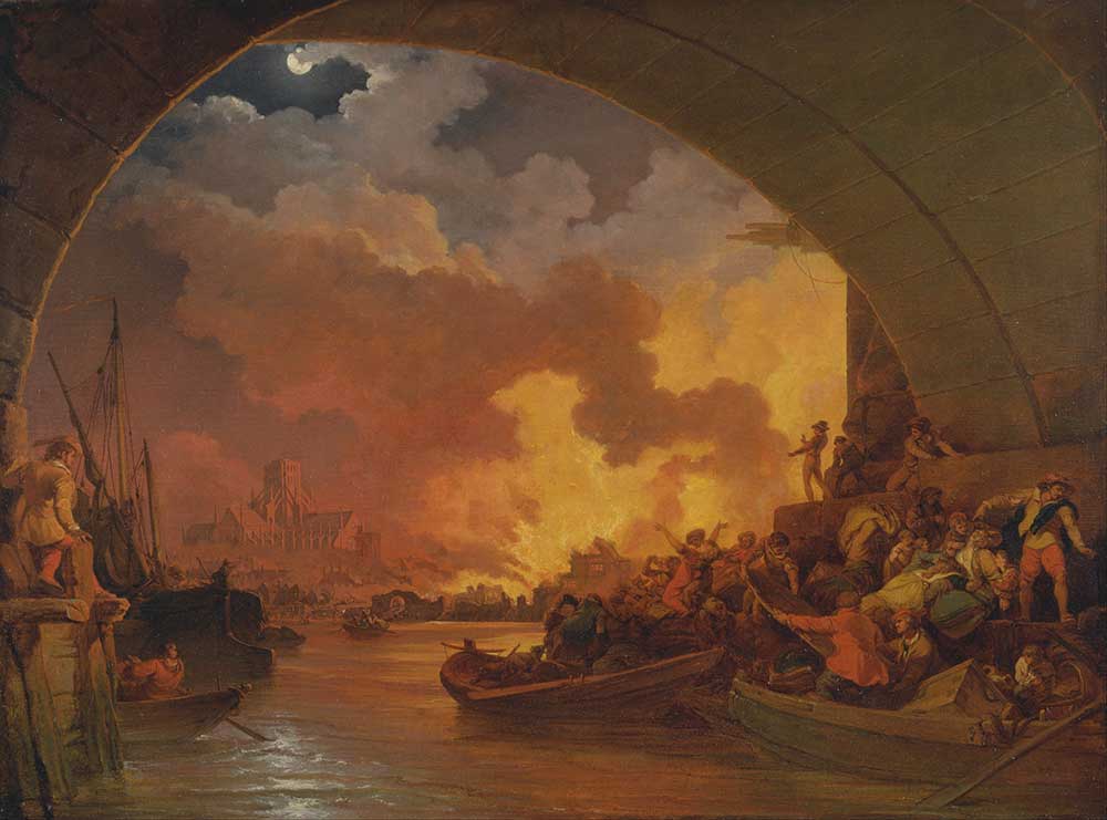 Philip James de Loutherbourg Büyük Londra Yangını