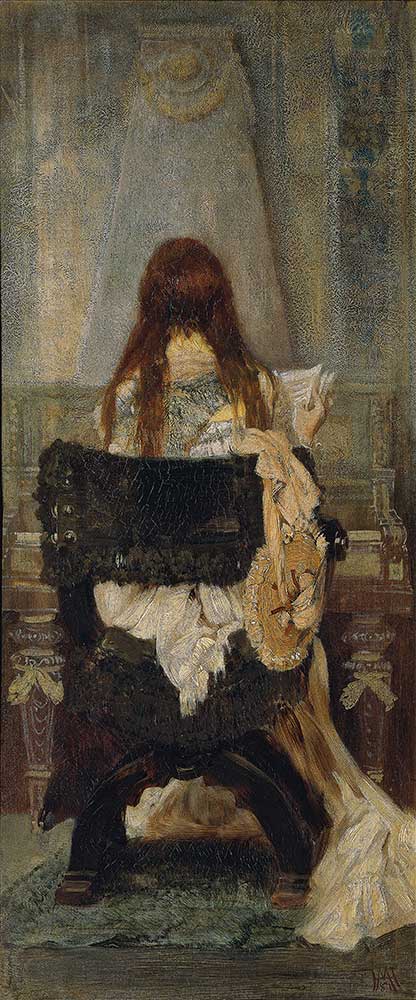 Hans Makart Küçük Klavsenin Önündeki Kadın