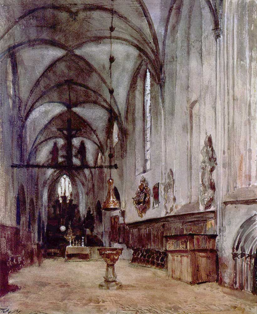 Adolph von Menzel Berlin'de Eski Kilise Korosu