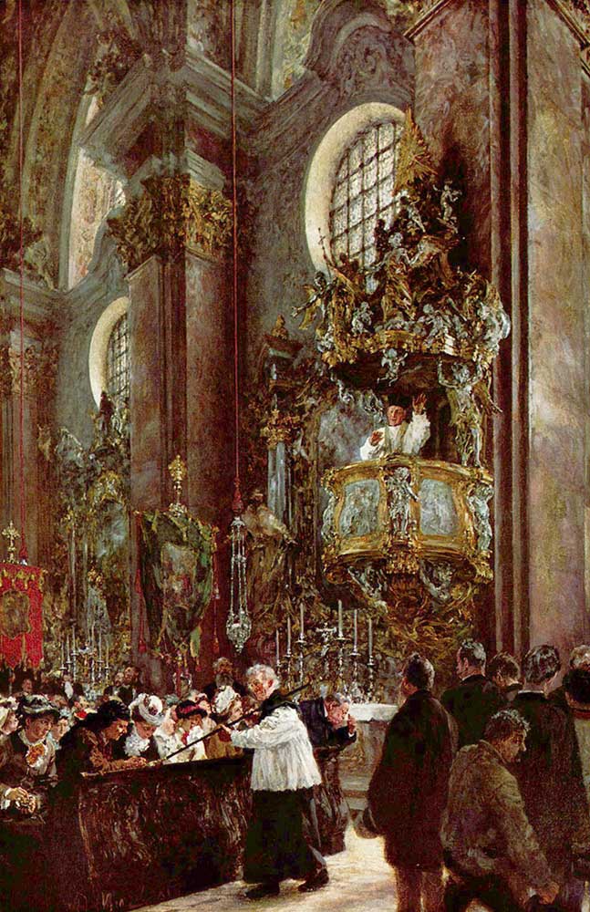 Adolph von Menzel Innsbruck Kilisesinde Vaaz