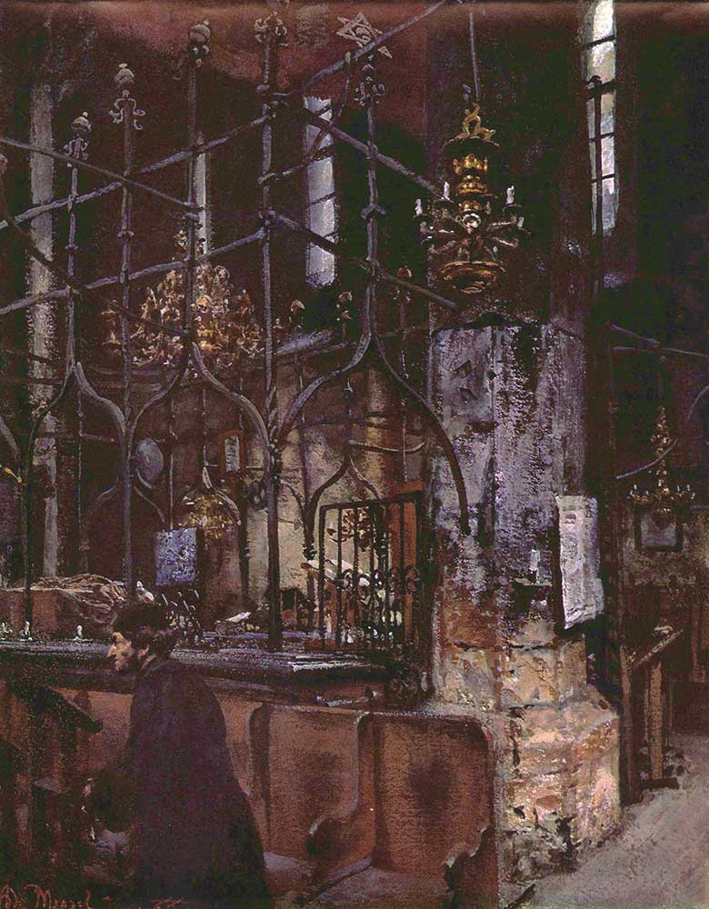 Adolph von Menzel Prag'da Eski Sinagog