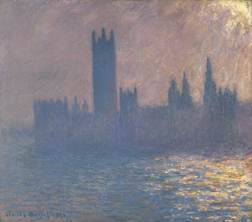 Claude Monet Gün Batımında Parlemento Binası