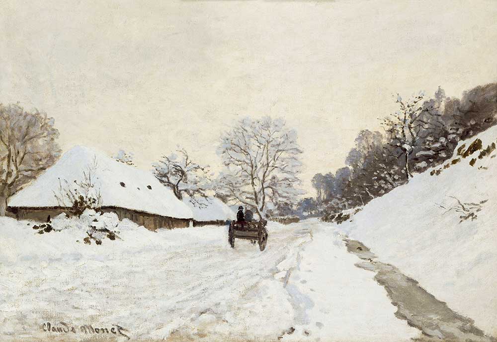 Claude Monet Karda Saint Simeon Çiftliğine Giden At Arabası