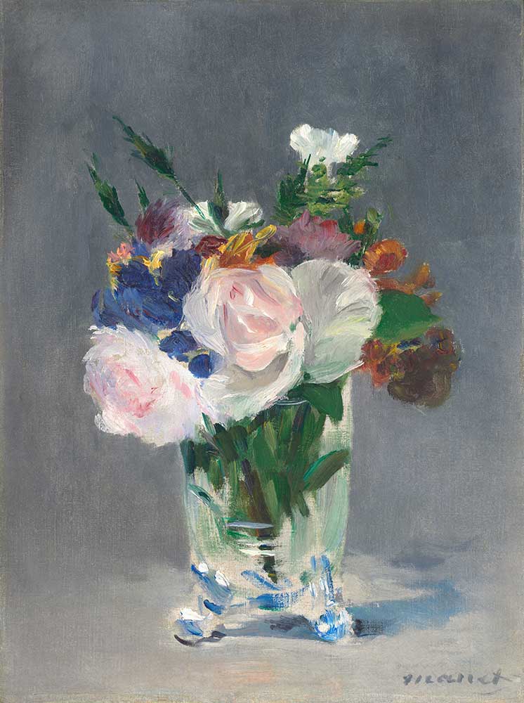 Edouard Manet Kristal Vazodaki Çiçekler