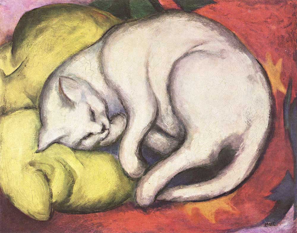 Franz Marc Sarı Yastıkta Kedi