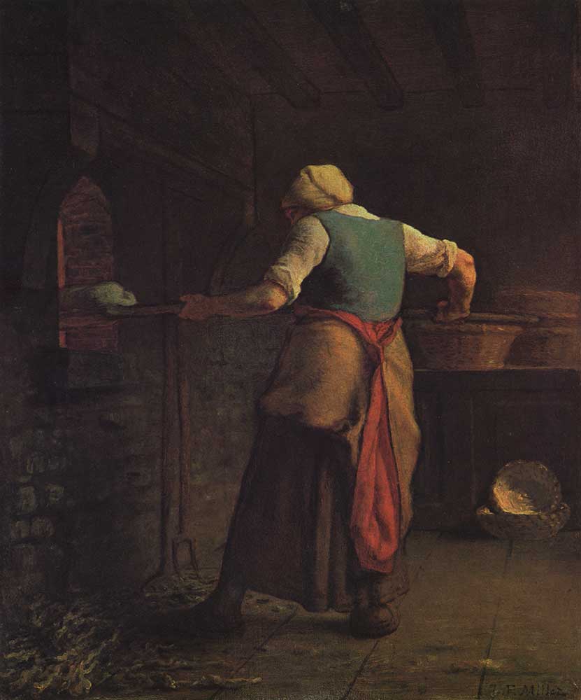 Jean François Millet Ekmek Pişiren Kadın