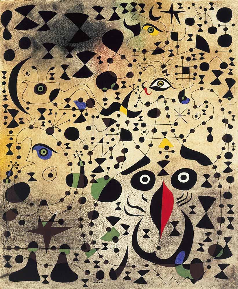 Joan Miro Güzel Kuşun Sevgililere Gizemi Anlatması