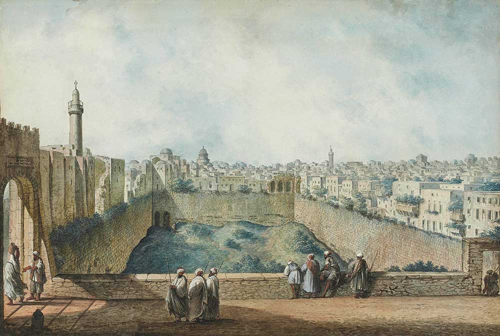 Luigi Mayer Süleyman Tapınağından Görünüm Kudüs