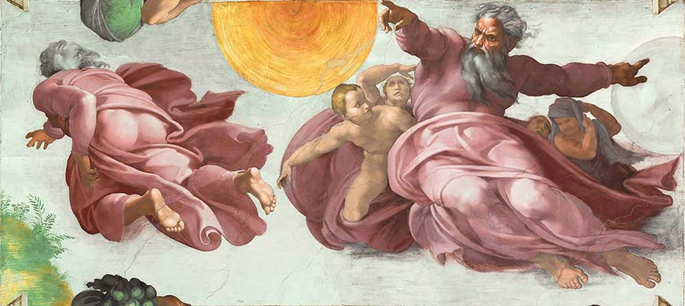 Michelangelo Buonarroti Güneş ve Ayın Yaratılışı